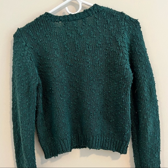 Cropped Hunter green sweater - Picture 2 of 3